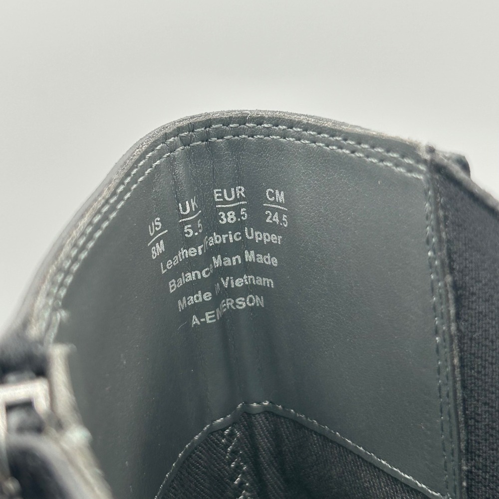 Franco Sarto Emerson Black Leather Lug Sole Moto Ankle Boots Womens 8M A-EMERSON - Picture 8 of 12